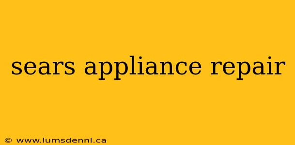 sears appliance repair