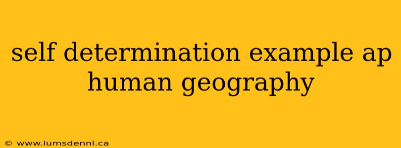 self determination example ap human geography
