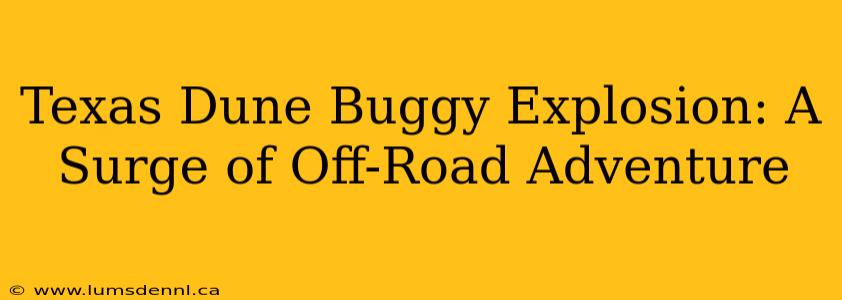 Texas Dune Buggy Explosion: A Surge of Off-Road Adventure