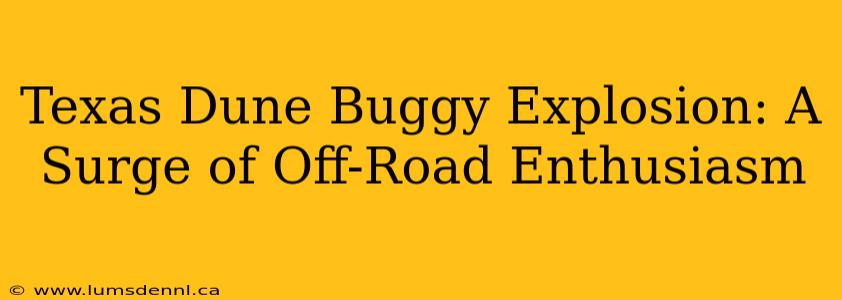 Texas Dune Buggy Explosion: A Surge of Off-Road Enthusiasm