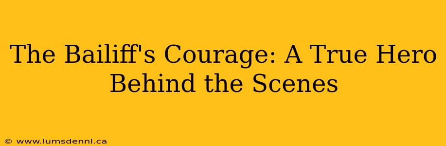The Bailiff's Courage: A True Hero Behind the Scenes