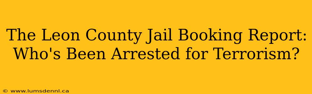 The Leon County Jail Booking Report: Who's Been Arrested for Terrorism?