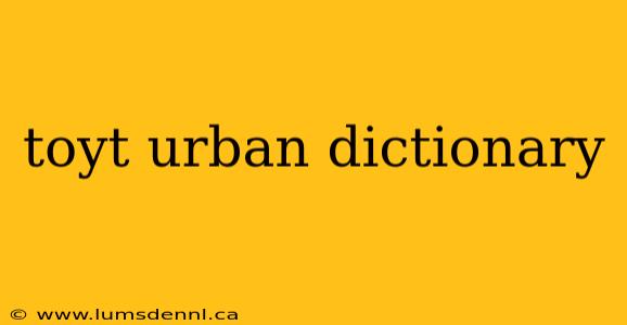 toyt urban dictionary
