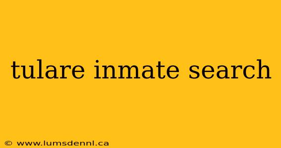 tulare inmate search