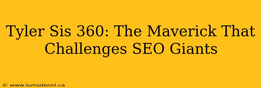 Tyler Sis 360: The Maverick That Challenges SEO Giants