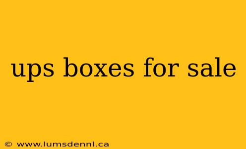 ups boxes for sale