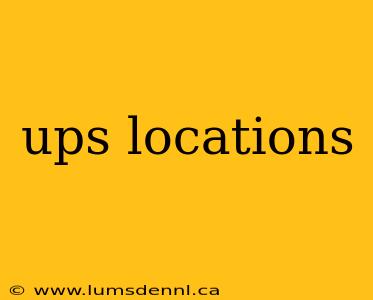 ups locations