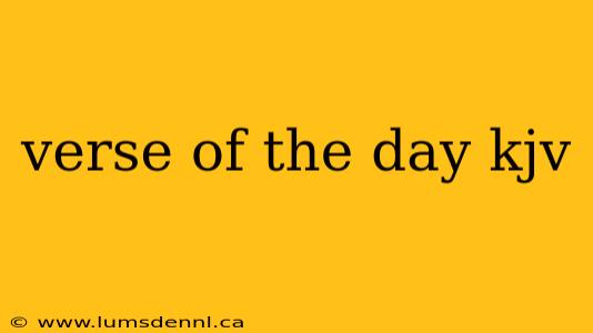 verse of the day kjv