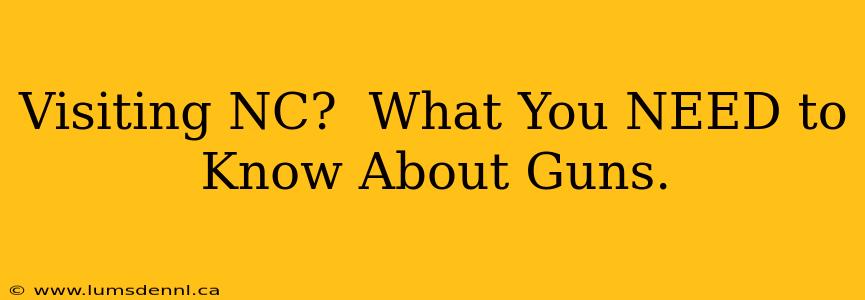 Visiting NC?  What You NEED to Know About Guns.