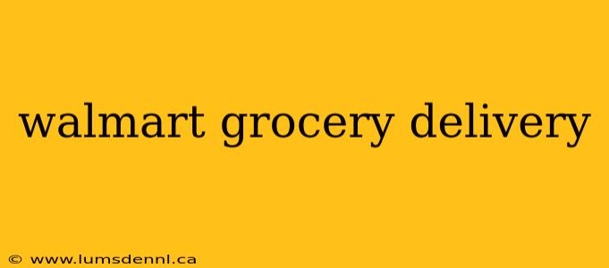 walmart grocery delivery