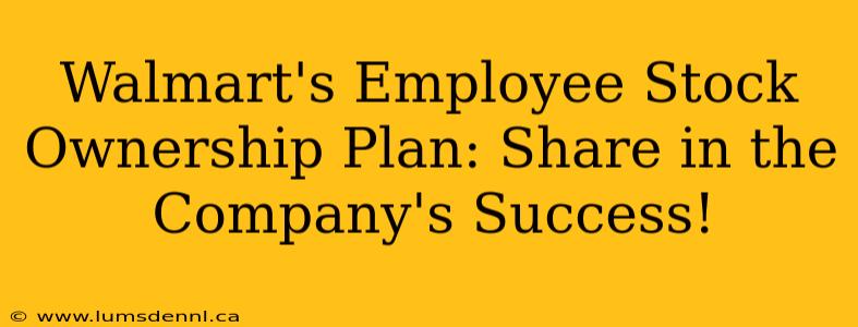 Walmart's Employee Stock Ownership Plan: Share in the Company's Success!