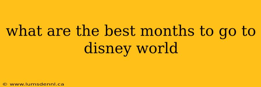 what are the best months to go to disney world