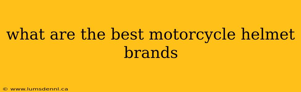 what are the best motorcycle helmet brands