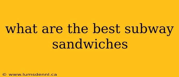 what are the best subway sandwiches