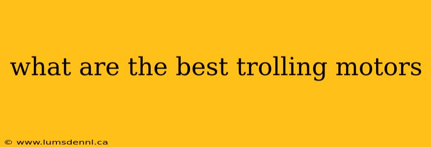 what are the best trolling motors