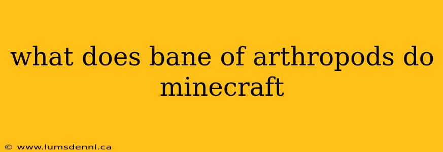 what does bane of arthropods do minecraft