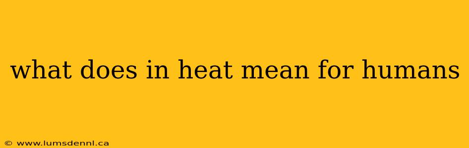 what does in heat mean for humans