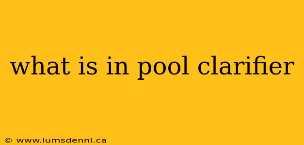 what is in pool clarifier
