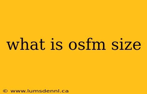 what is osfm size