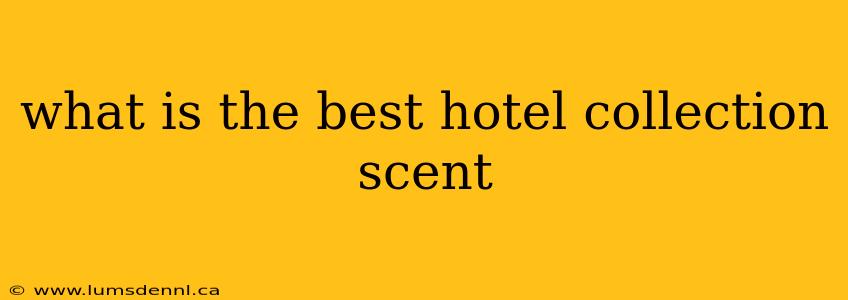 what is the best hotel collection scent