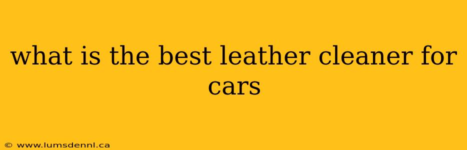what is the best leather cleaner for cars