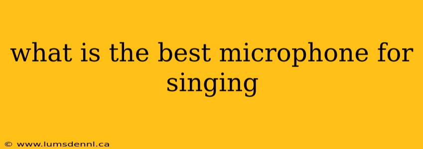 what is the best microphone for singing