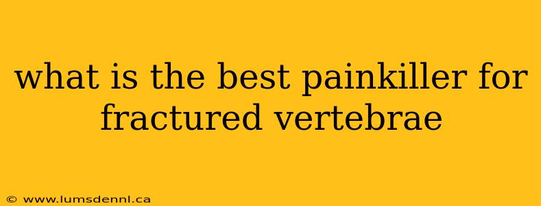 what is the best painkiller for fractured vertebrae