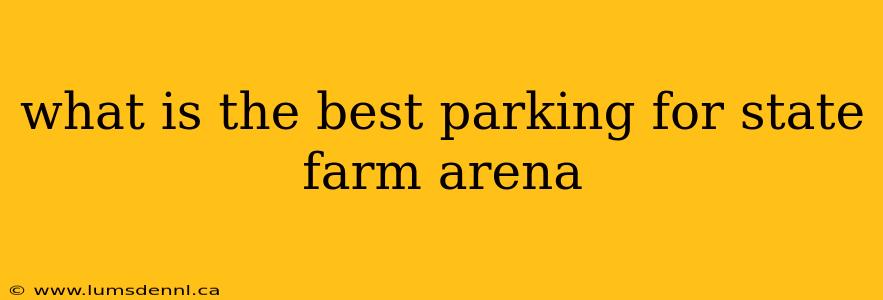 what is the best parking for state farm arena