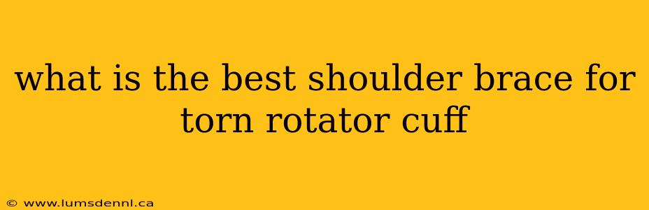 what is the best shoulder brace for torn rotator cuff