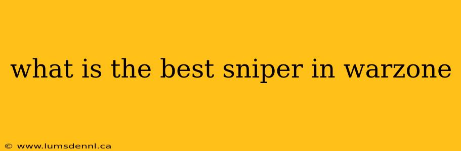 what is the best sniper in warzone