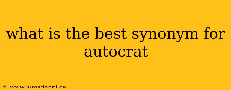 what is the best synonym for autocrat
