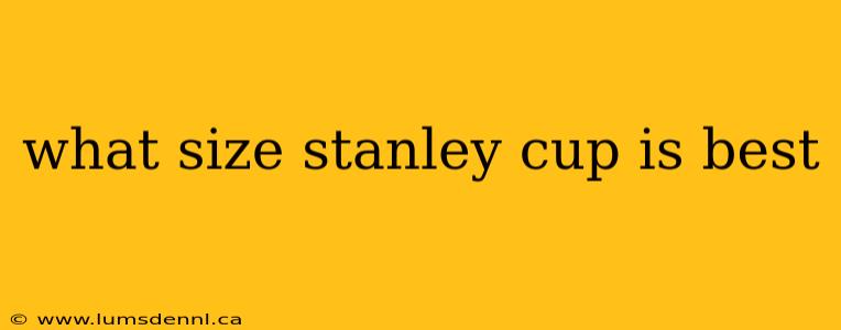 what size stanley cup is best