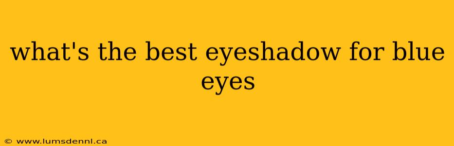 what's the best eyeshadow for blue eyes