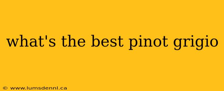 what's the best pinot grigio