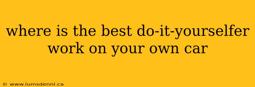where is the best do-it-yourselfer work on your own car