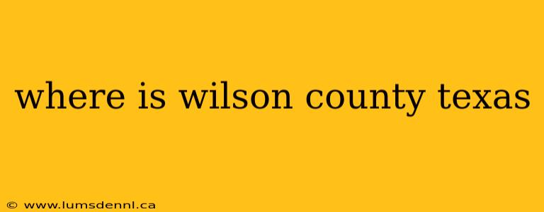 where is wilson county texas