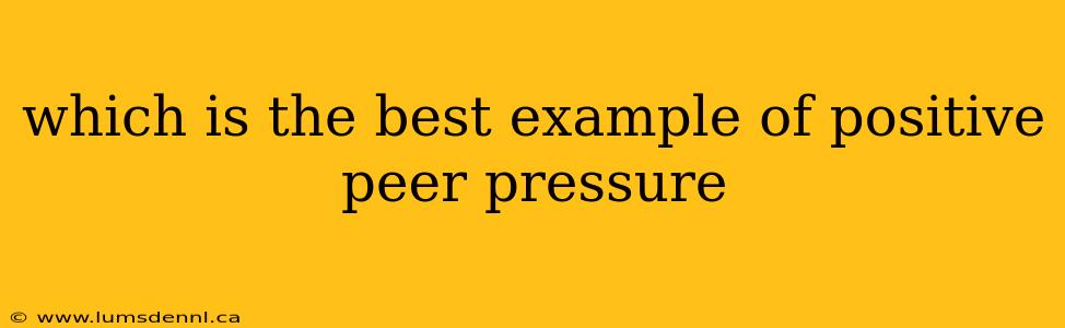 which is the best example of positive peer pressure