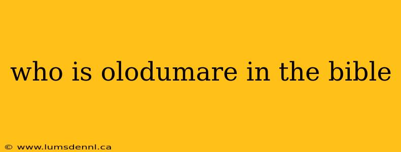 who is olodumare in the bible