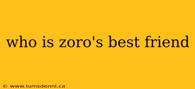 who is zoro's best friend
