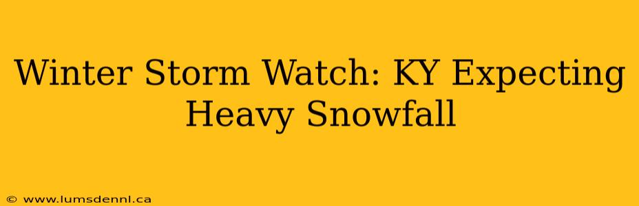 Winter Storm Watch: KY Expecting Heavy Snowfall
