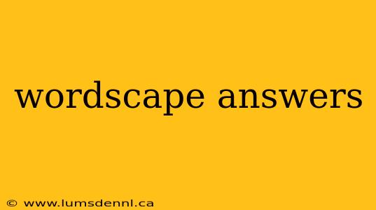 wordscape answers