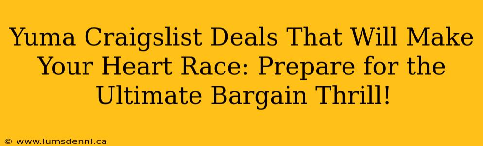 Yuma Craigslist Deals That Will Make Your Heart Race: Prepare for the Ultimate Bargain Thrill!